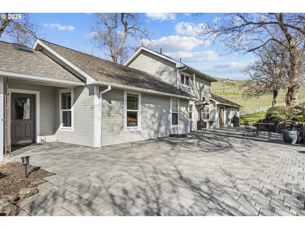a view of a house with a patio