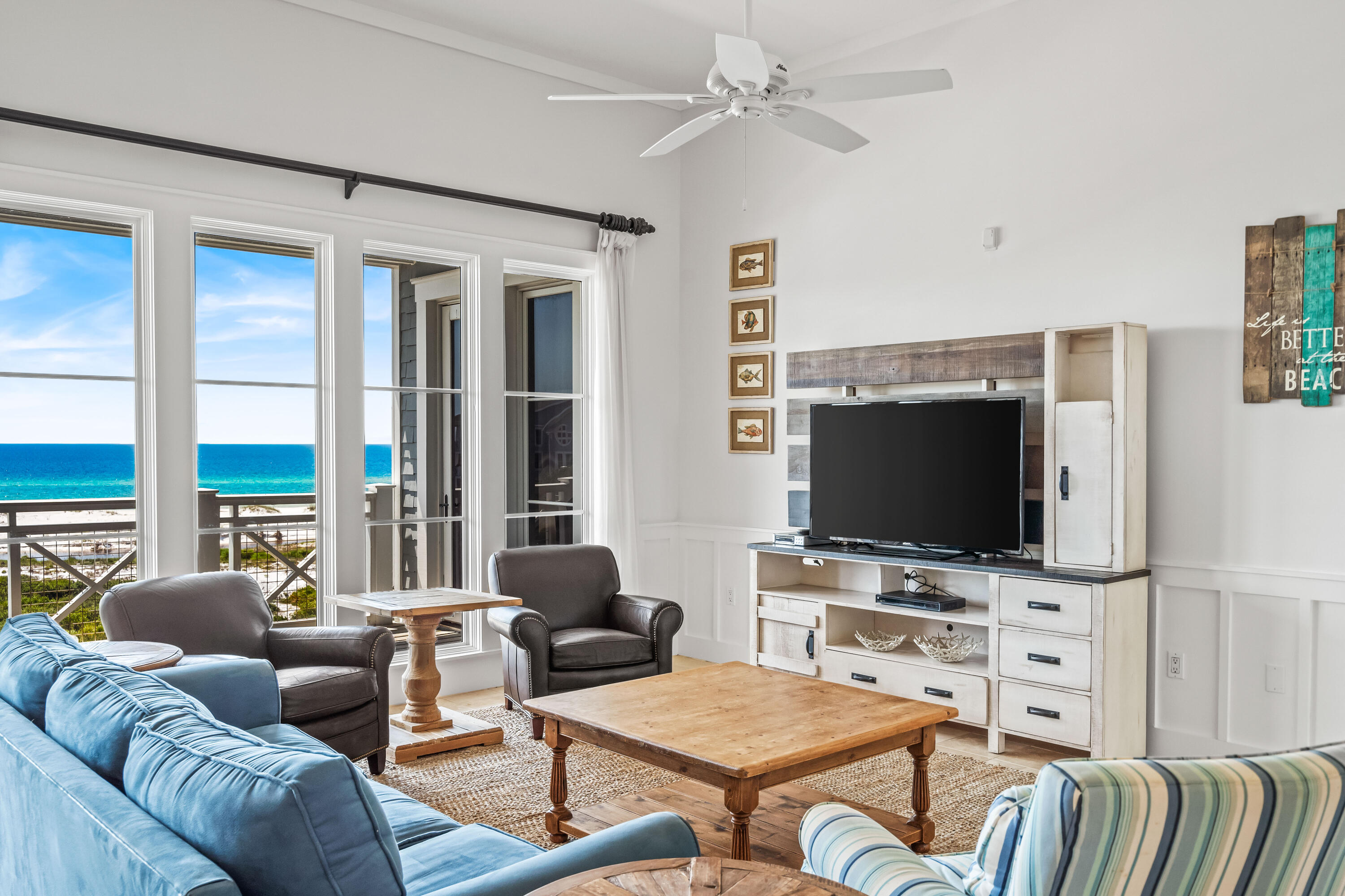 337 Bridge Lane, Unit 421B Watersound, FL 32461 - Photo 11 of 55 a living room with furniture and a flat screen tv