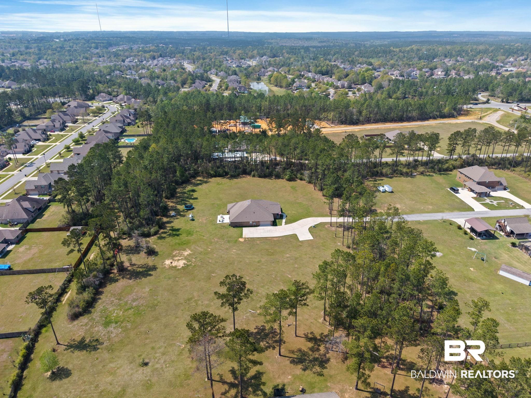 12750 B Jenkins Pit Road Daphne, AL 36527 - Photo 75 of 89 Aerial view of property's location with nearby suburban area