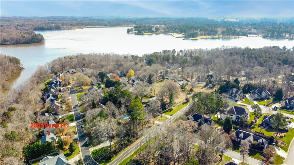 2505 Burch Point High Point, NC 27265 - Photo 30 of 39 Gorgeous views of Oak Hollow Lake show the house and how close you are!