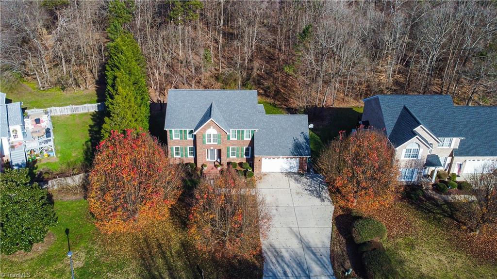 2505 Burch Point High Point, NC 27265 - Photo 5 of 39 Aerial views show the wooded backyard privacy!