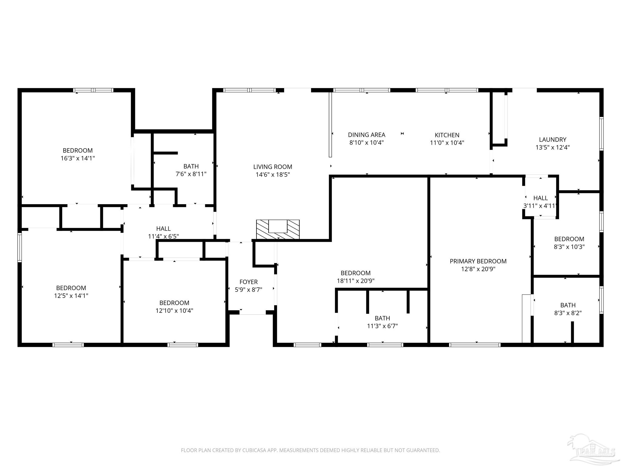 1080 Farmington Road Pensacola, FL 32504 - Photo 31 of 31 a picture of a floor plan