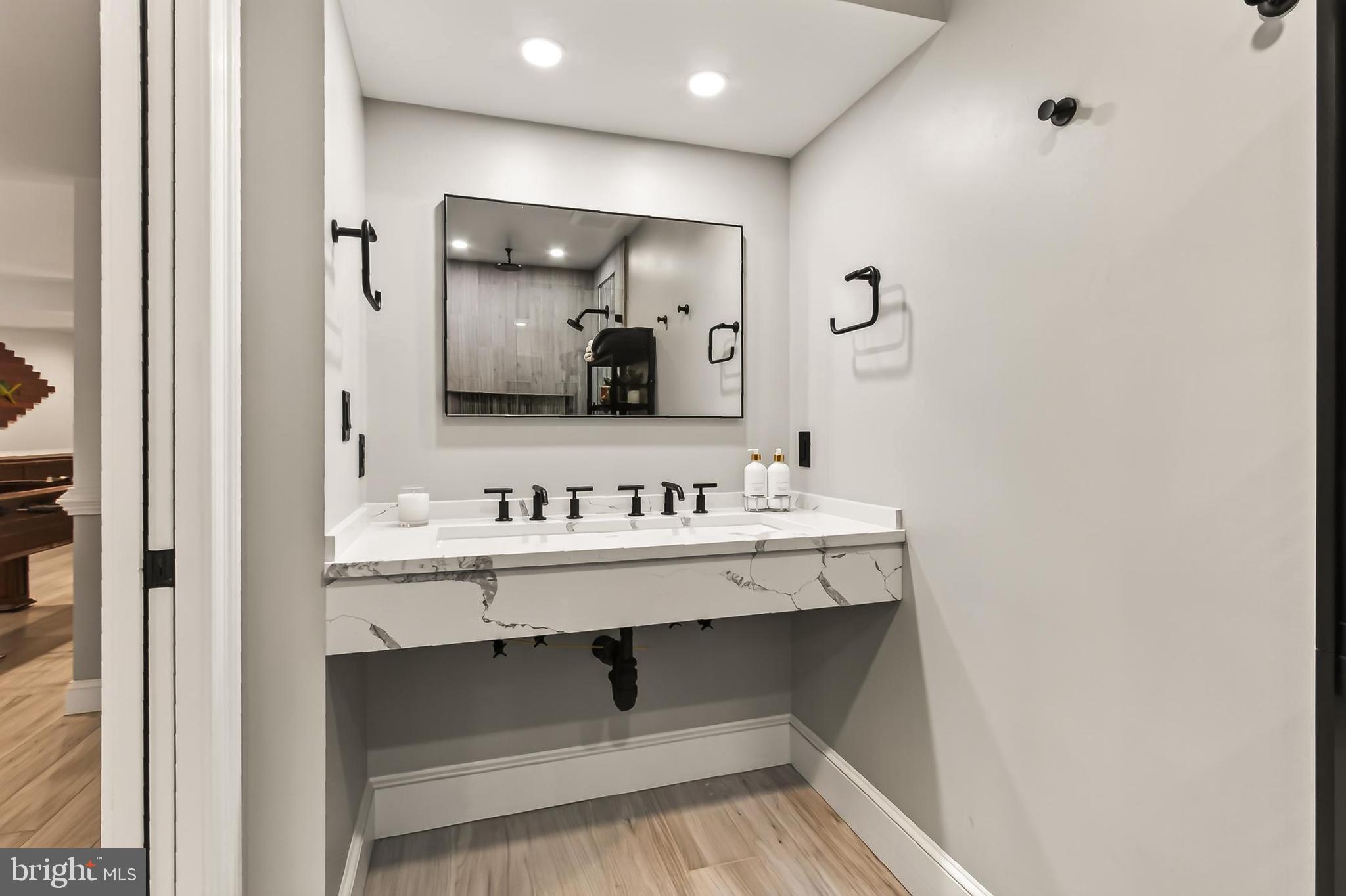 8836 Rommel Drive Lorton, VA 22079 - Photo 90 of 133 Lower Level Full Bath Dual Floating Vanity