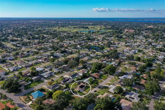 an aerial view of multiple house