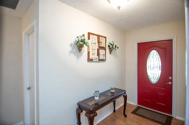 a view of a livingroom with front door