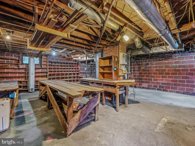 a view of a room with racks