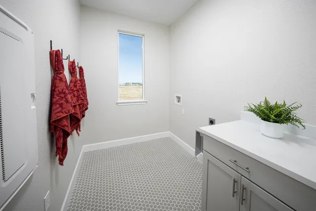 a view of bathroom with a tub and a shower curtain