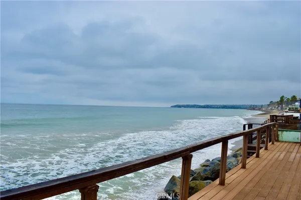 a view of ocean from a balcony
