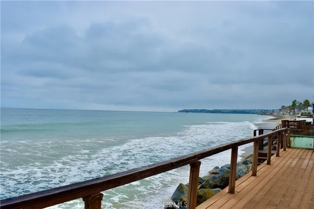 a view of ocean from a balcony