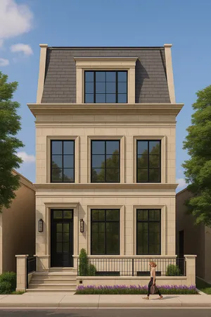 a view of a brick building