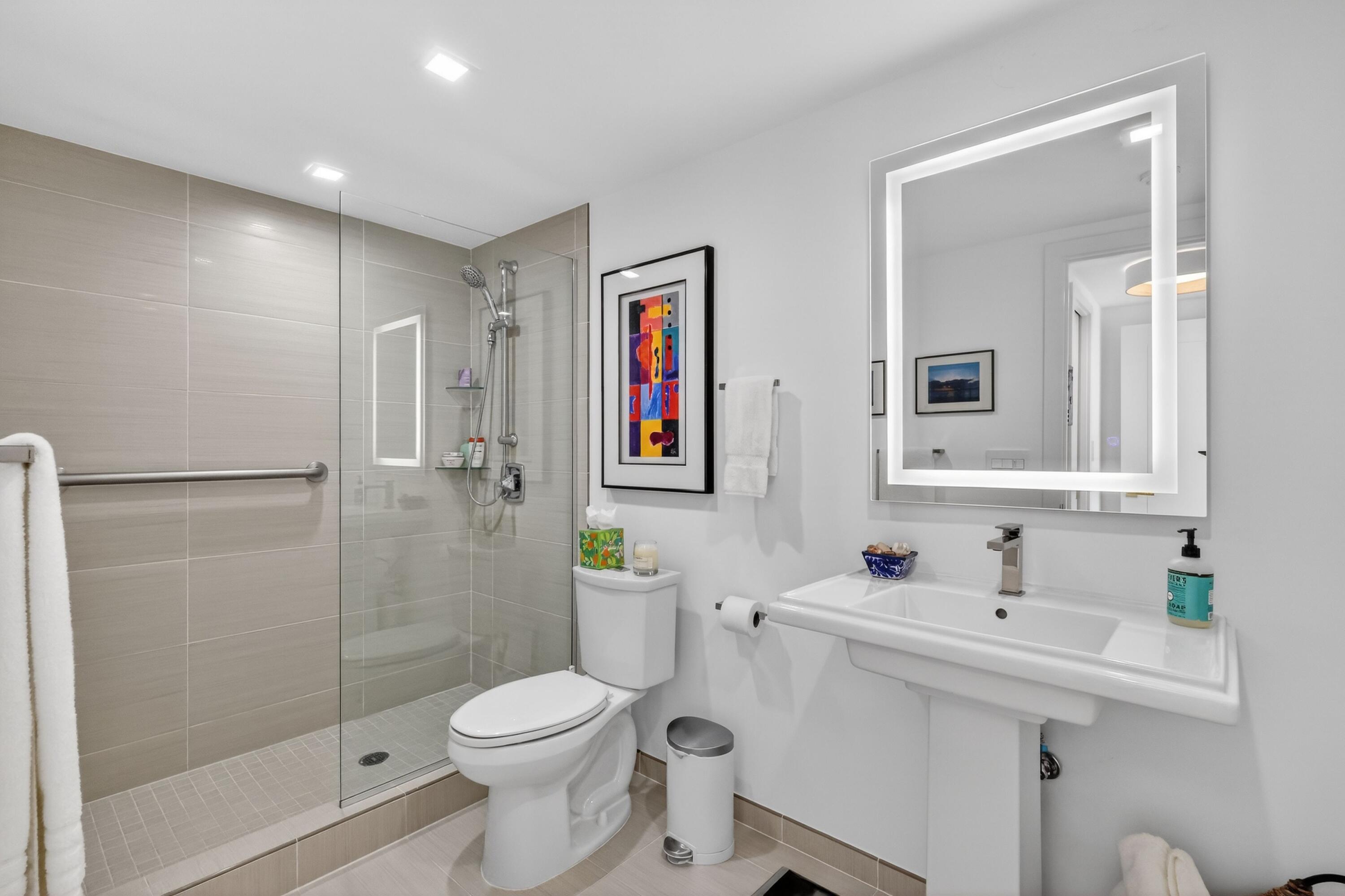 2760 South Ocean Boulevard, Unit 508 Palm Beach, FL 33480 - Photo 20 of 26 a bathroom with a sink toilet and shower