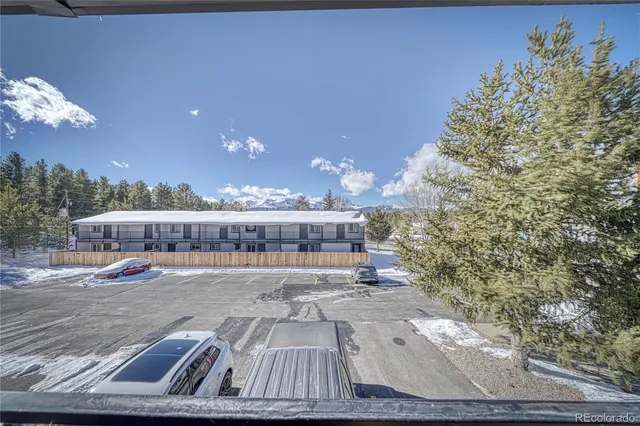 a view of a balcony with an outdoor space