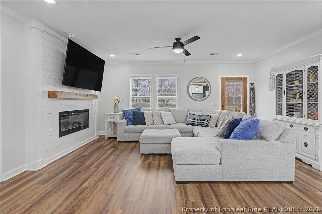 9109 Chicken Foot Road St. Pauls, NC 28384 - Photo 9 of 50 Living room with fireplace