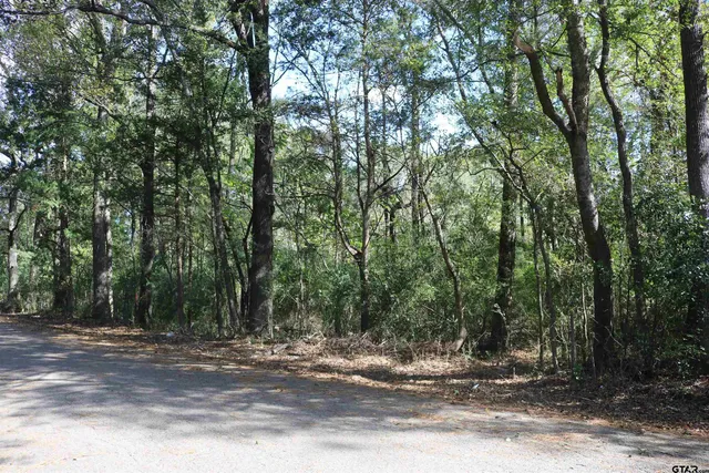 a view of a barn in the middle of a yard