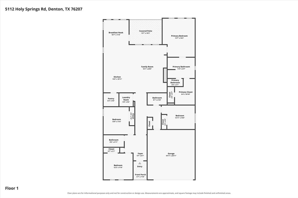 5112 Holy Springs Road Denton, TX 76207 - Photo 24 of 24 Floor plan.
