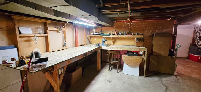 a view of storage and utility room