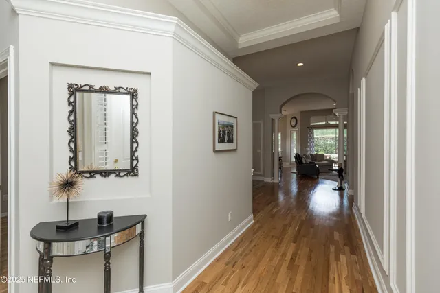 a view of swimming pool with seating space