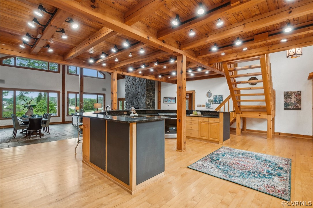 228 Field Point Road Moon, VA 23119 - Photo 2 of 49 a kitchen with stainless steel appliances granite countertop a stove and refrigerator