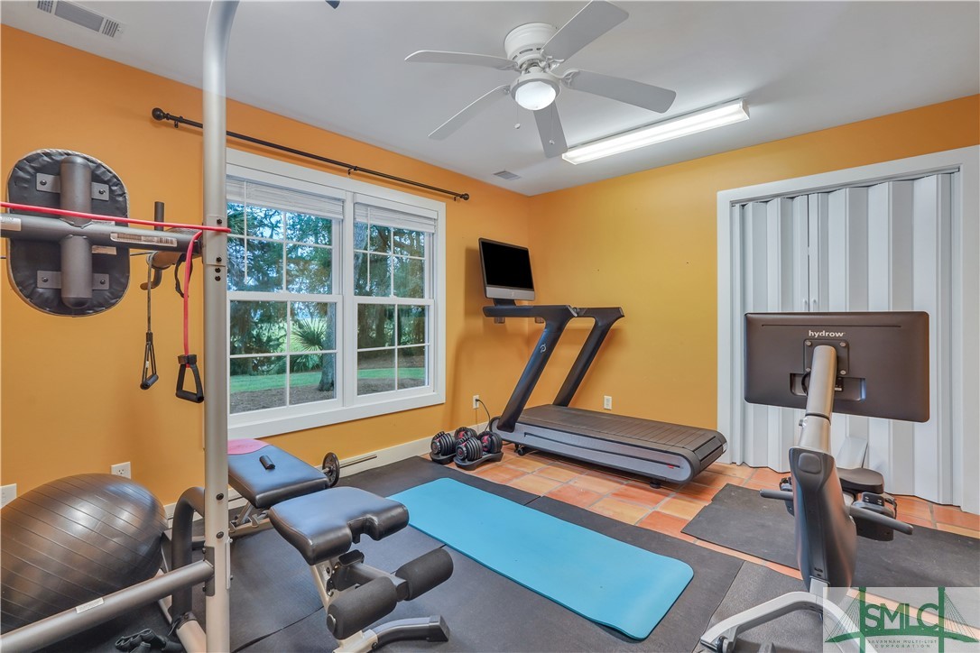 113 Rivers Edge Drive Savannah, GA 31406 - Photo 44 of 49 Workout room with marsh views!