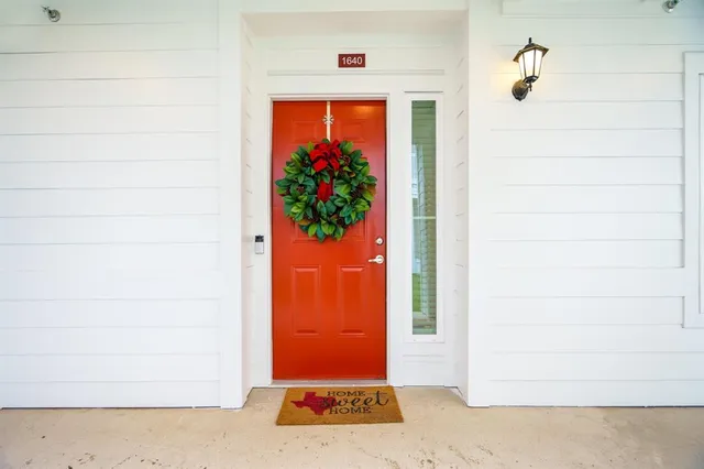 a view of front door