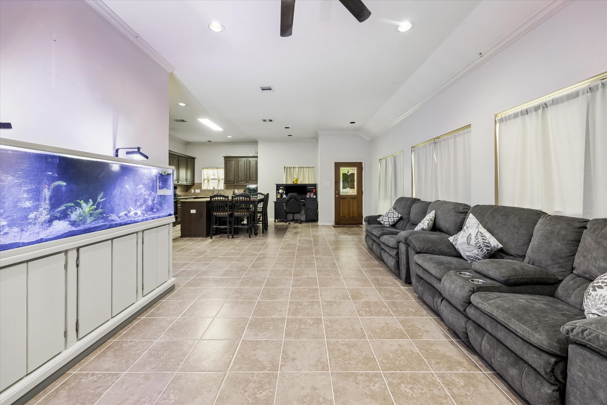 1741 Eagle Lake Road Sealy, TX 77474 - Photo 3 of 15 a living room with furniture and kitchen view