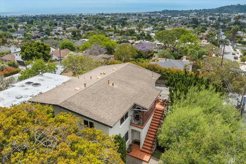 an aerial view of multiple house