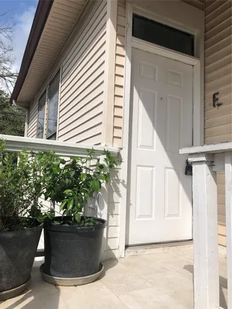 a view of a potted plants in front of a door