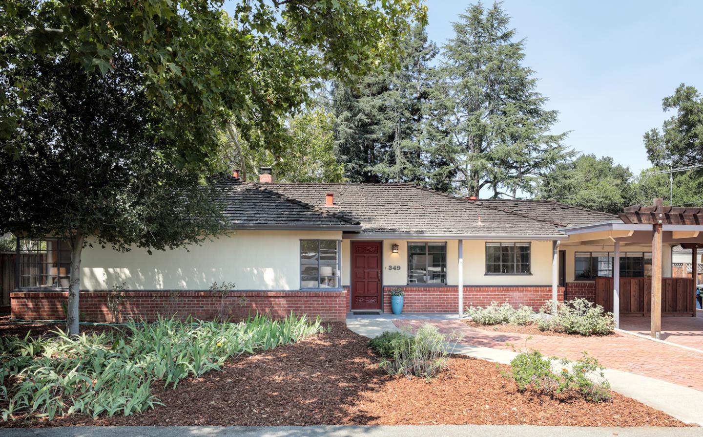 349 Chamisal Avenue Los Altos, CA 94022 - Photo 2 of 27 front view of a house with a porch