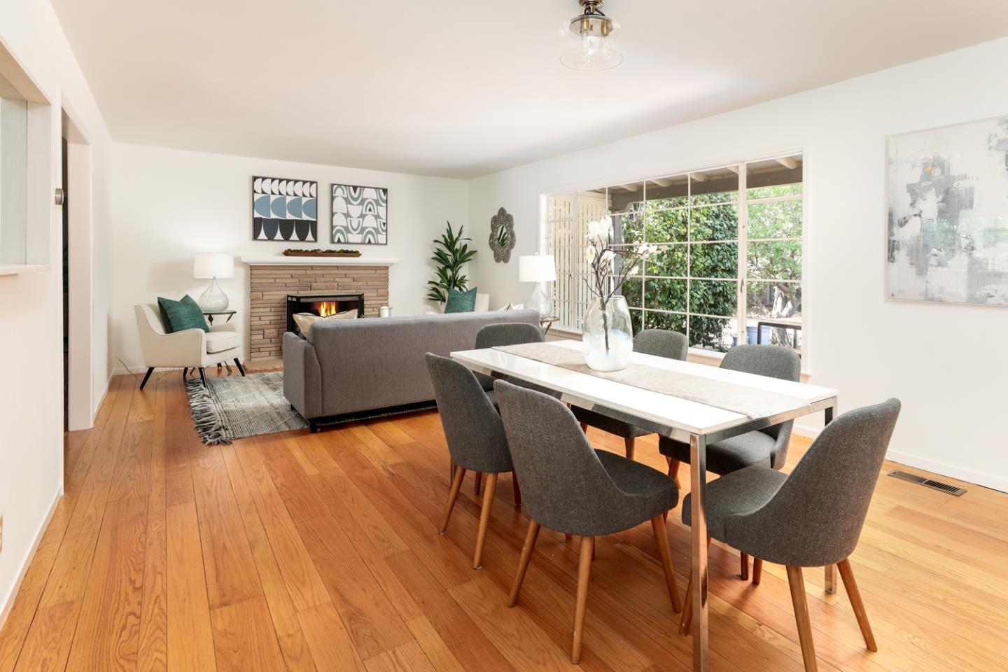 349 Chamisal Avenue Los Altos, CA 94022 - Photo 4 of 27 a dining room with furniture and wooden floor