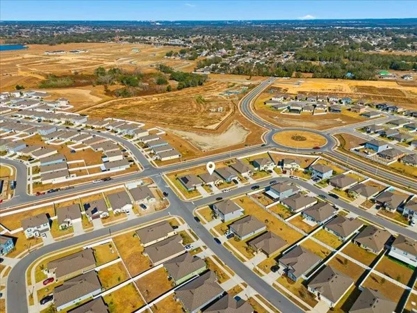 an aerial view of a city