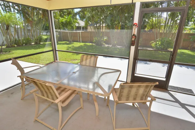 a view of outdoor space with seating