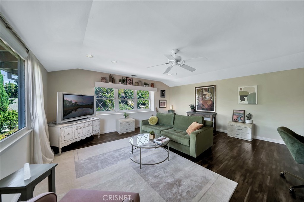 3667 Willowcrest Avenue Studio City, CA 91604 - Photo 17 of 49 a living room with furniture and a flat screen tv