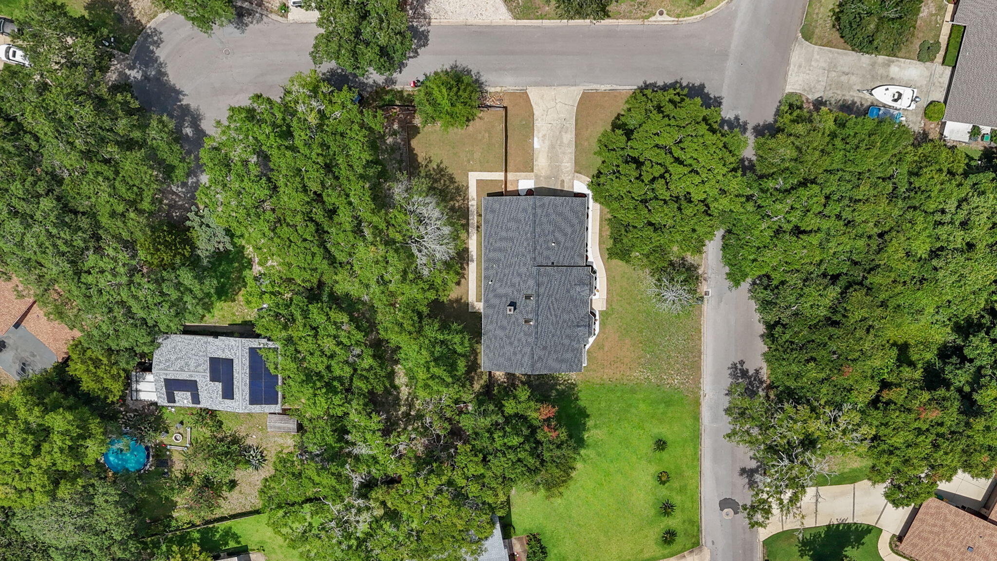 2313 Canal Drive Niceville, FL 32578 - Photo 44 of 52 an aerial view of a house with a yard and garden