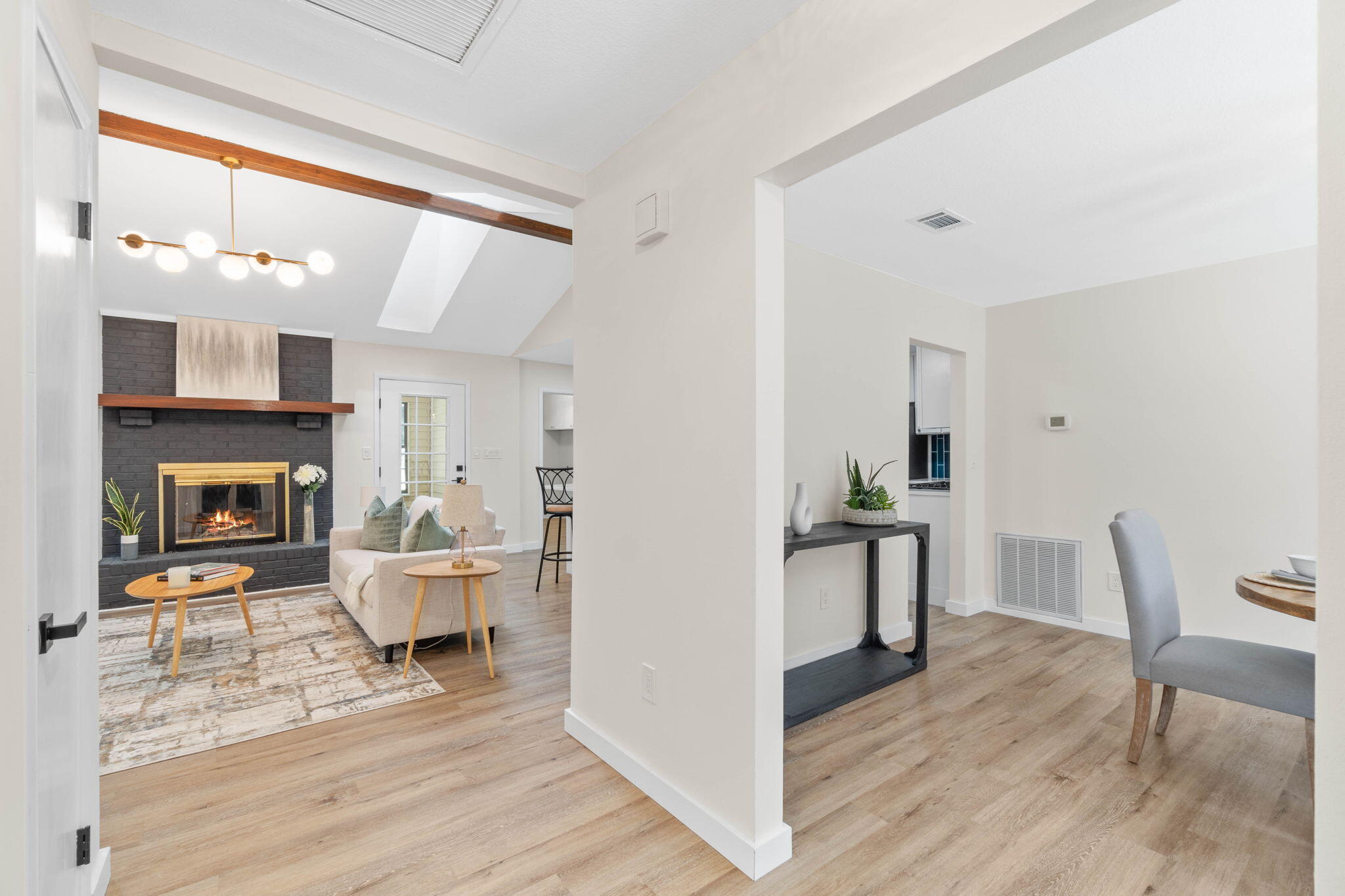 2313 Canal Drive Niceville, FL 32578 - Photo 6 of 52 a living room with furniture and a fireplace
