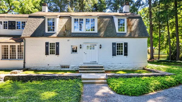 a view of a balcony from a house