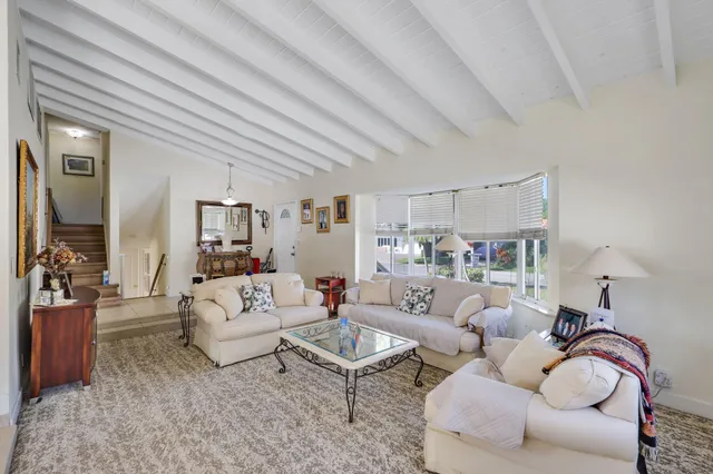 a kitchen with large window