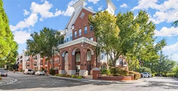 a front view of a building with street view