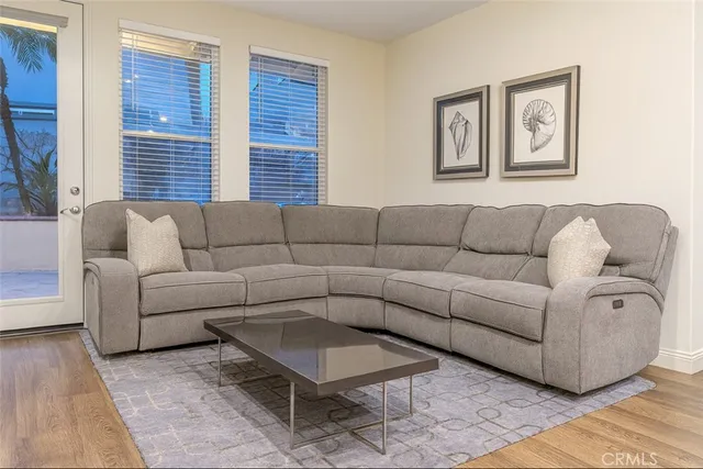 a living room with furniture and a couch
