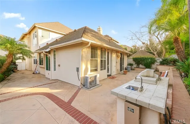 a view of a house with a patio