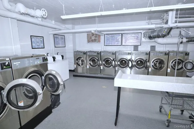 a utility room with lots of appliances