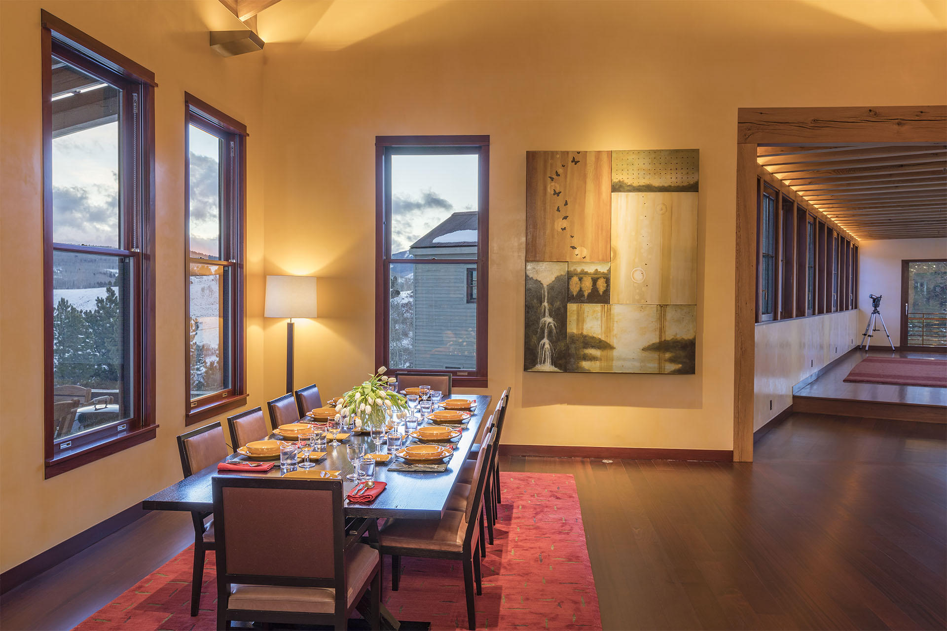 700 Elk Crossing Road Placerville, CO 81430 - Photo 27 of 37 a dining room with furniture and wooden floor