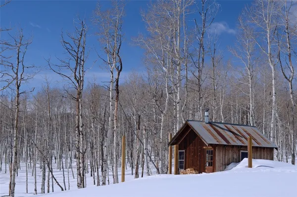 a view of house with a trees in the background