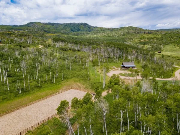 a view of a lake with a mountain in the background