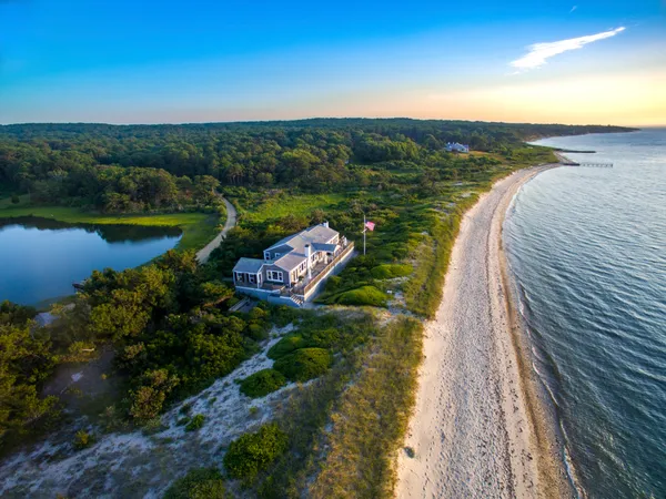 a view of a lake with a floor