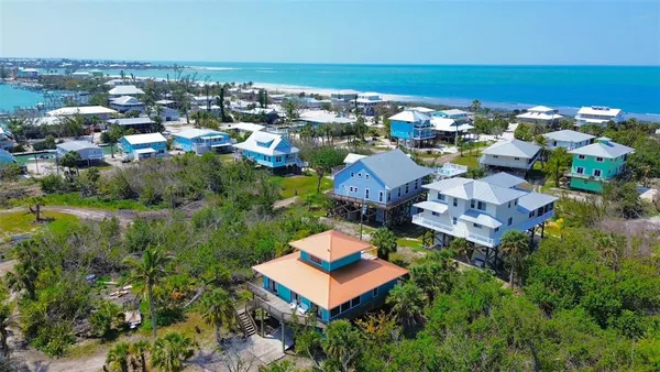 an aerial view of multiple house