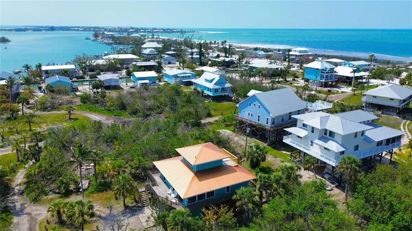 an aerial view of multiple house