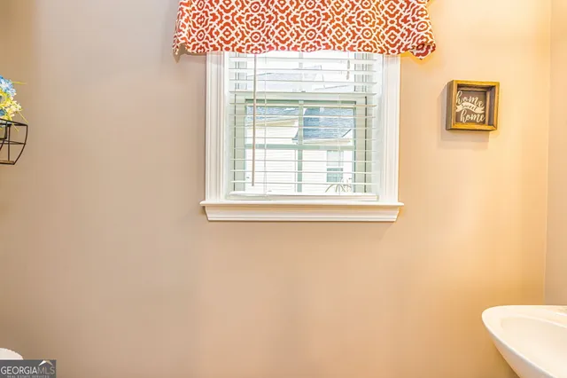 a utility room with a window