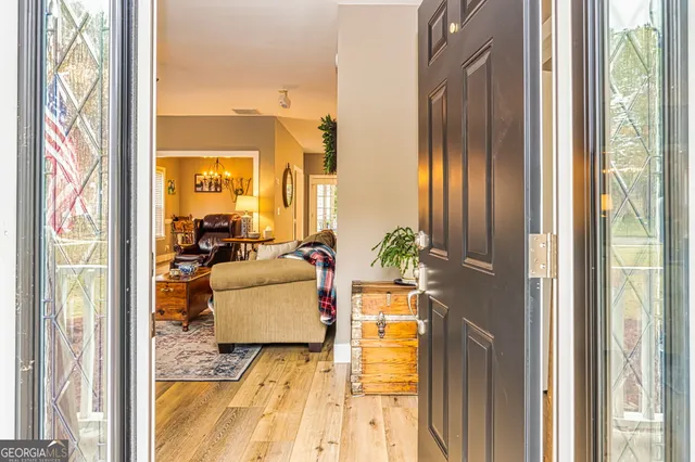 a bathroom with a tub