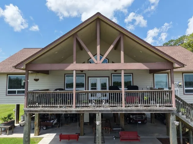 a view of a house with a deck