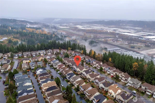 an aerial view of multiple house
